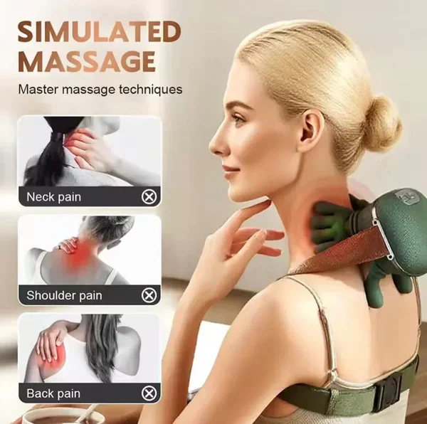 Portable Shoulder & Neck Massager – Hand-Shaped Kneading Design