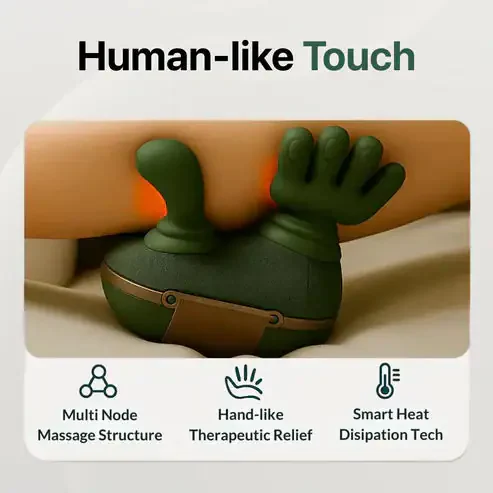 Portable Shoulder & Neck Massager – Hand-Shaped Kneading Design