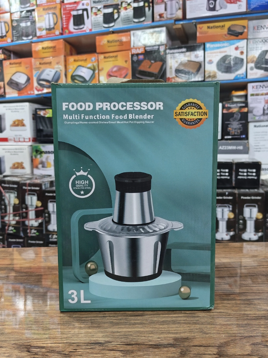 3L Stainless Steel Electric Food Processor & Chopper
