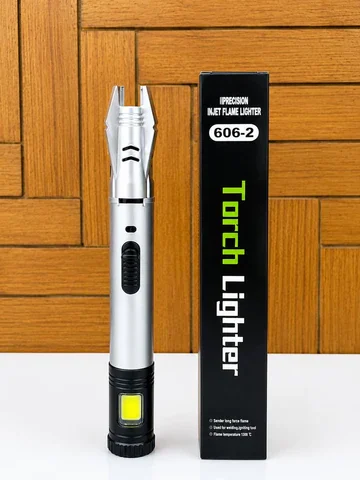 Multifunction Jet Flame Torch Lighter with LED Flashlight