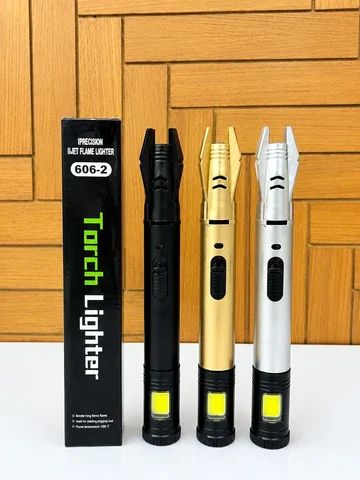 Multifunction Jet Flame Torch Lighter with LED Flashlight