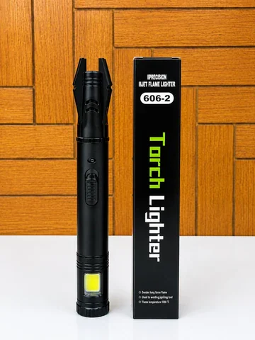 Multifunction Jet Flame Torch Lighter with LED Flashlight