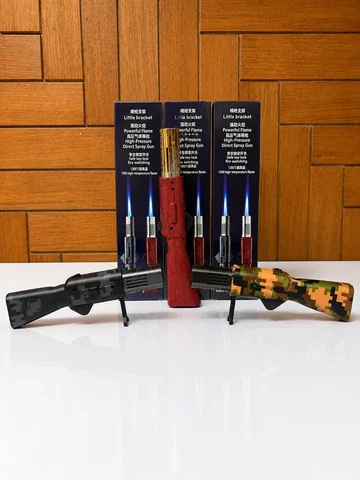 Unique Rifle Style Camouflage Jet Flame Lighter